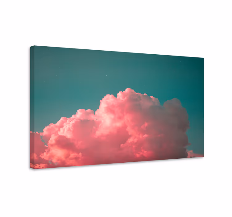 Quadro de paisage formação de nuvens rosa - TenStickers