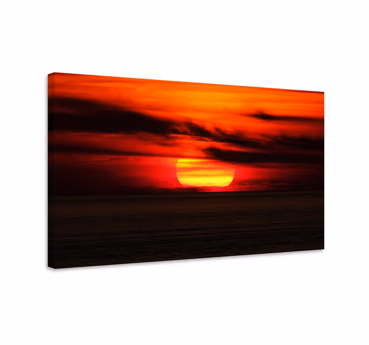 Quadro de paisagem vista deslumbrante do pôr do sol - TenStickers
