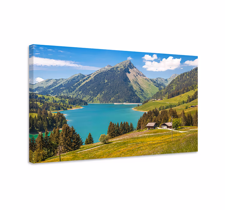 Quadro de paisage Montanha e árvores - TenStickers