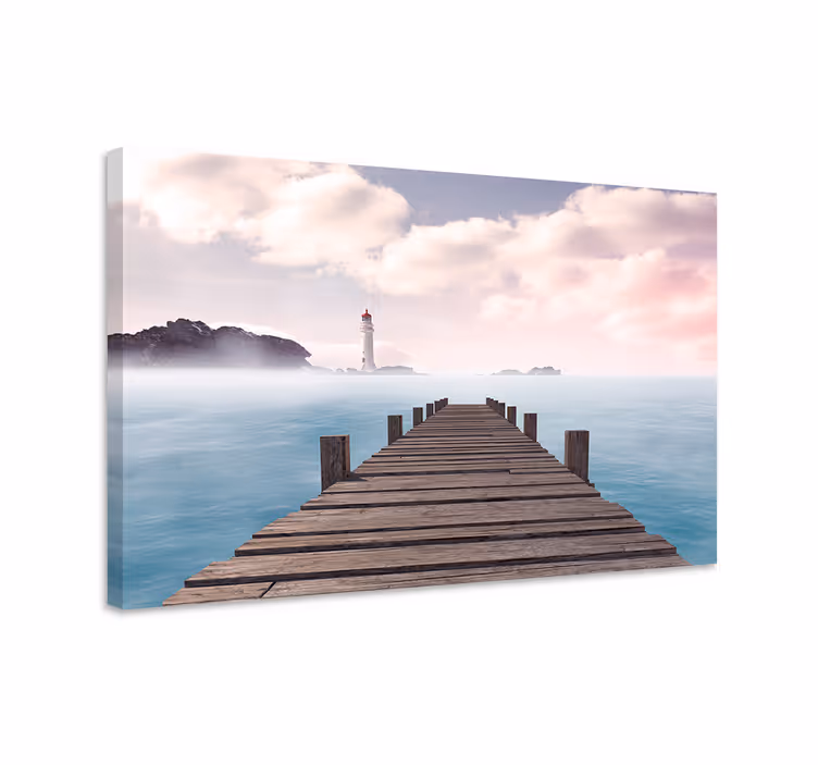 Quadro de paisagem caminho costeiro sereno - TenStickers