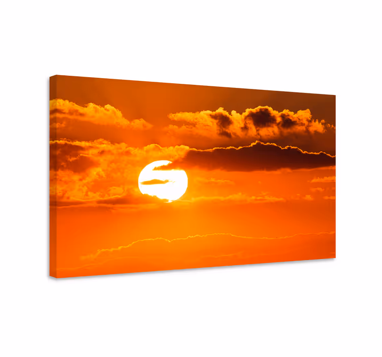 Quadro de paisagem pôr do sol sobre nuvens - TenStickers