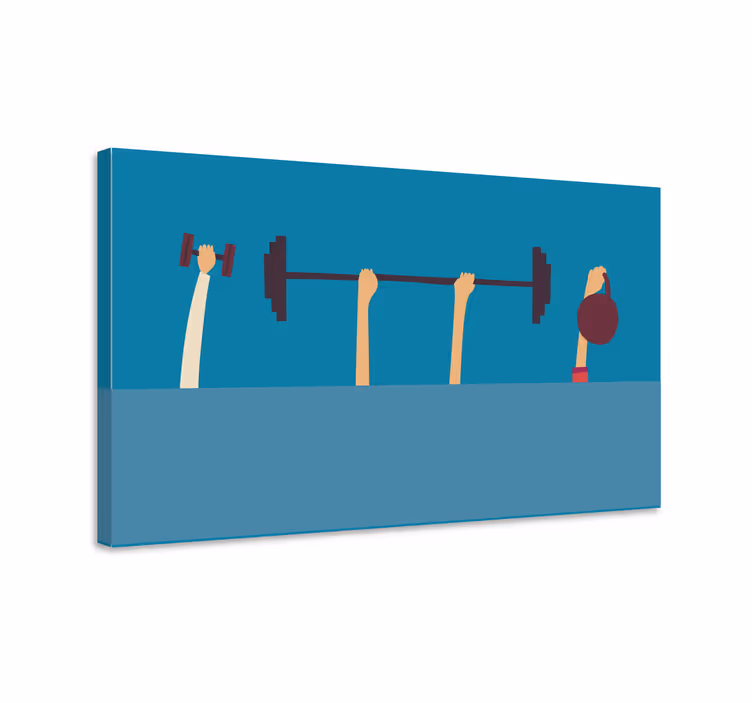 Quadros de desportos equipamentos de fitness mãos - TenStickers