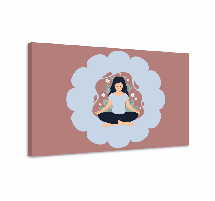 Quadro com mandala aura floral meditativa - TenStickers