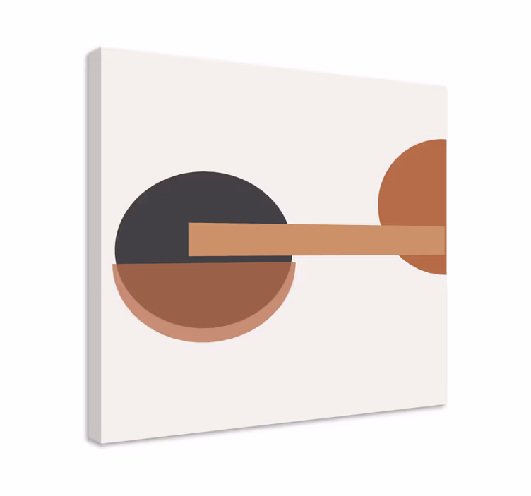 Quadro de figuras geométricas equilíbrio circular abstrato - TenStickers