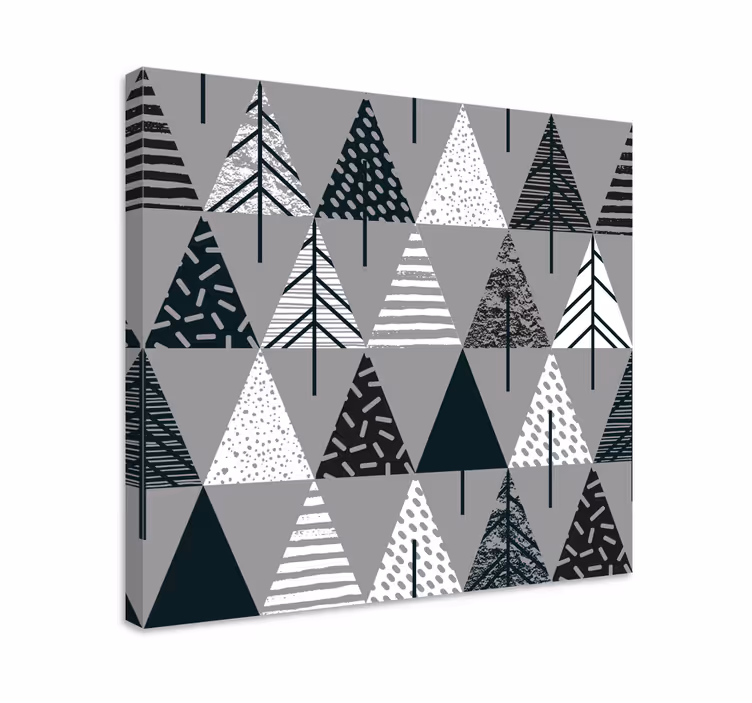 Quadro de árvores picos de pinheiros estilizados - TenStickers