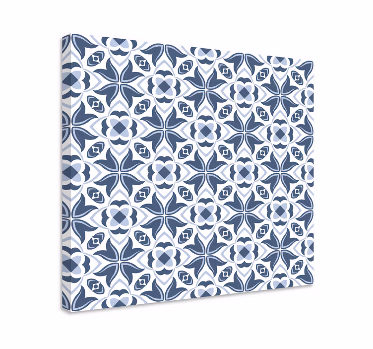 Quadro decorativo ornamental com padrão floral estiloso - TenStickers