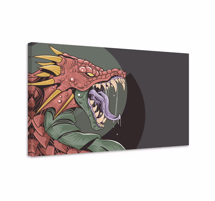 Quadro de dinossauro criatura dragão feroz - TenStickers