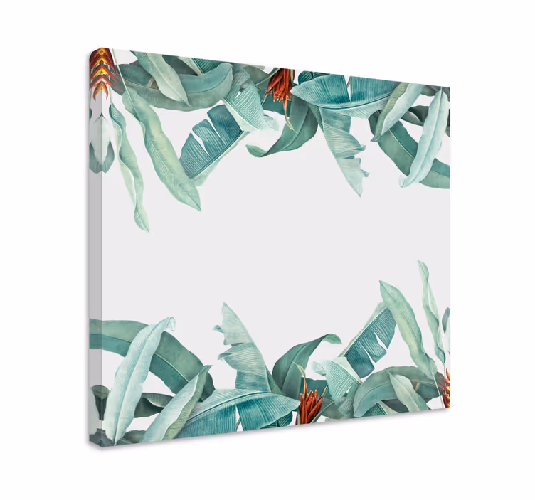 Quadro de flores composição de folhas tropicais - TenStickers