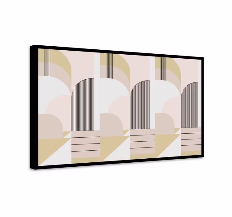 Quadro decorativo moderno arcos geométricos abstratos - TenStickers