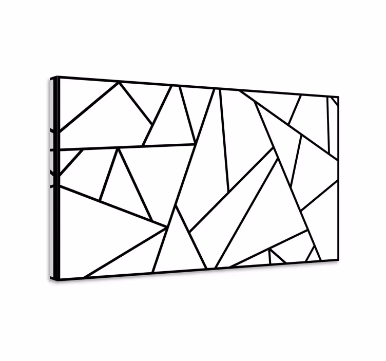 Quadro Decorativo abstrato padrões angulares - TenStickers