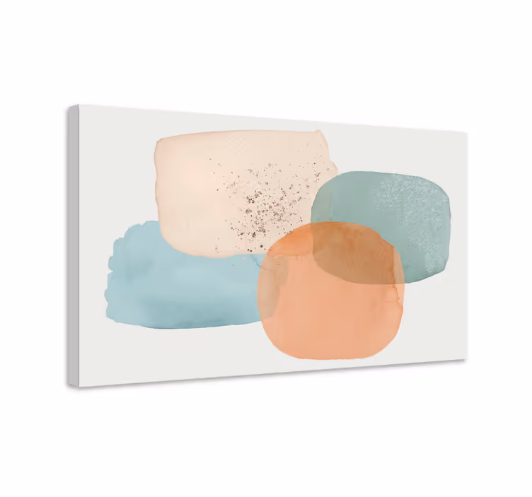 Quadro decorativo moderno composição de formas suaves - TenStickers