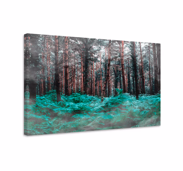 Quadro de flores samambaias verdes luxuosas - TenStickers