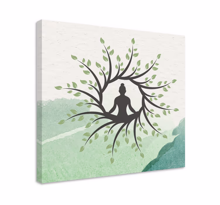 Quadro buda silhueta do buda meditante - TenStickers