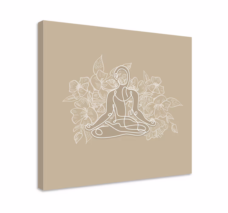 Quadro buda contorno sereno - TenStickers