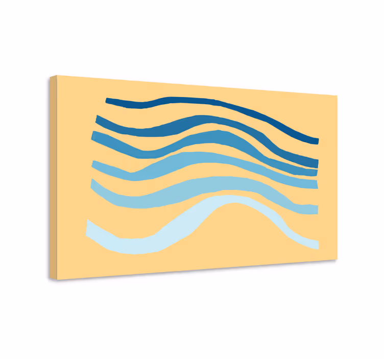 Quadro decorativo moderno padrões de onda fluida - TenStickers