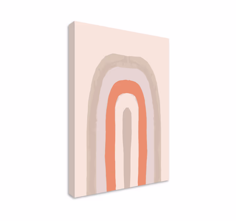 Quadro decorativo abstrato padrão de arcos suaves - TenStickers