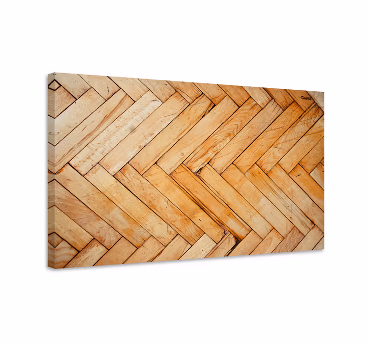 Quadro decorativo ornamental padrão de madeira chevron - TenStickers
