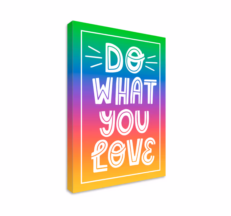 Quadro com letras faça o que você quer - TenStickers