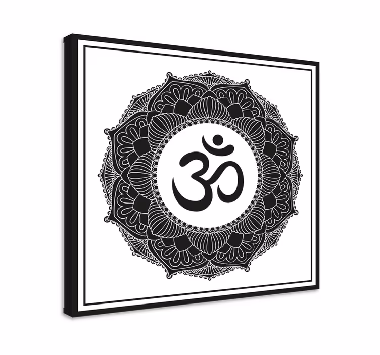 Quadro com mandala Mandala com símbolo ohm - TenStickers