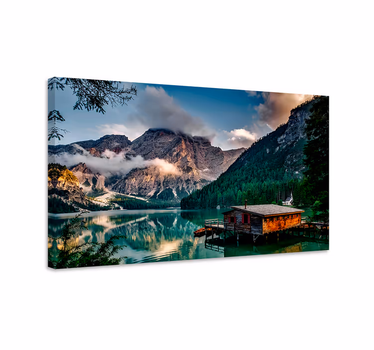 Quadro de paisage Vista para o lago estilo cottagecore - TenStickers