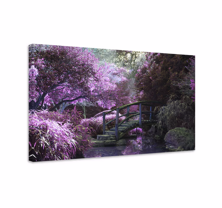 Quadro de paisage ponte do jardim sereno - TenStickers