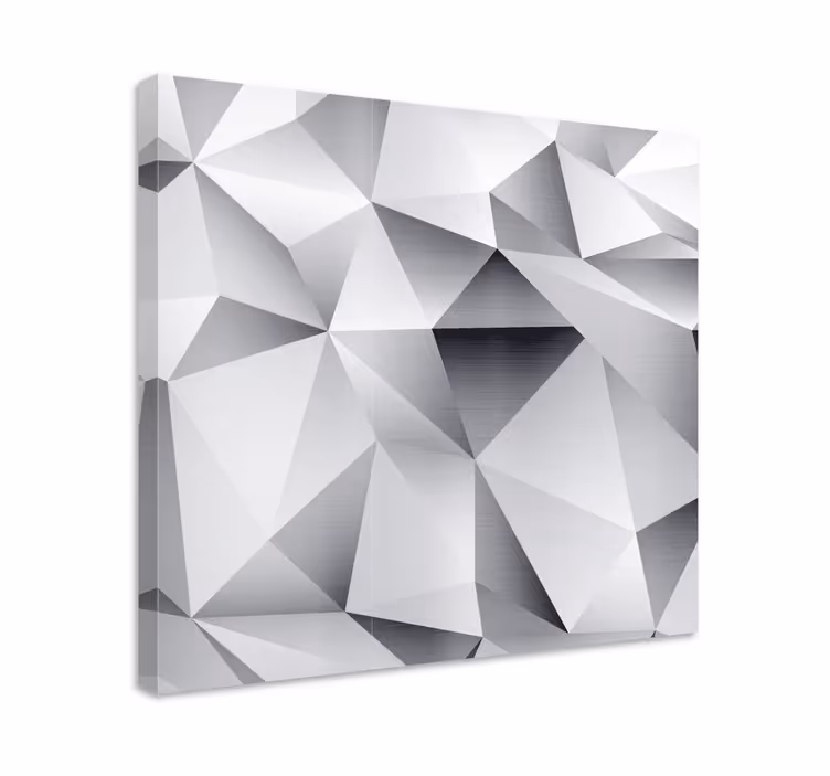 Quadro de figuras geométricas estrutura facetada abstrata - TenStickers