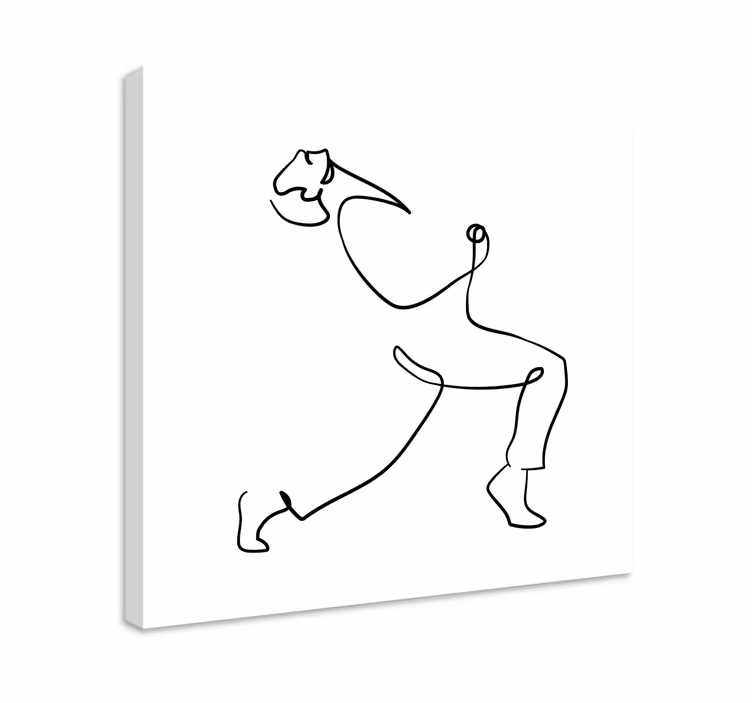 Quadros decorativos personagens contorno humano dinâmico - TenStickers