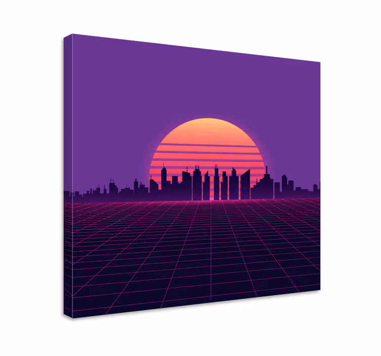 Quadro de cidade paisagem urbana avançada - TenStickers