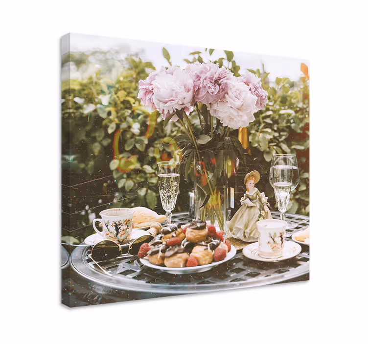Quadro de flores para chá da tarde - TenStickers