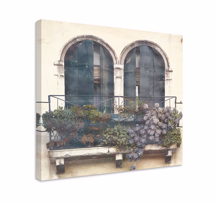 Quadro de cidade janelas arqueadas encantadoras - TenStickers