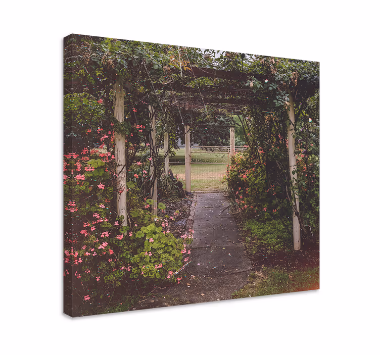 Quadro de flores caminho do jardim floral - TenStickers