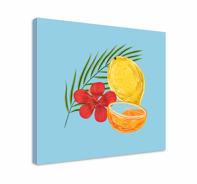 Quadro para cozinha produtode frutas limões pastel - TenStickers