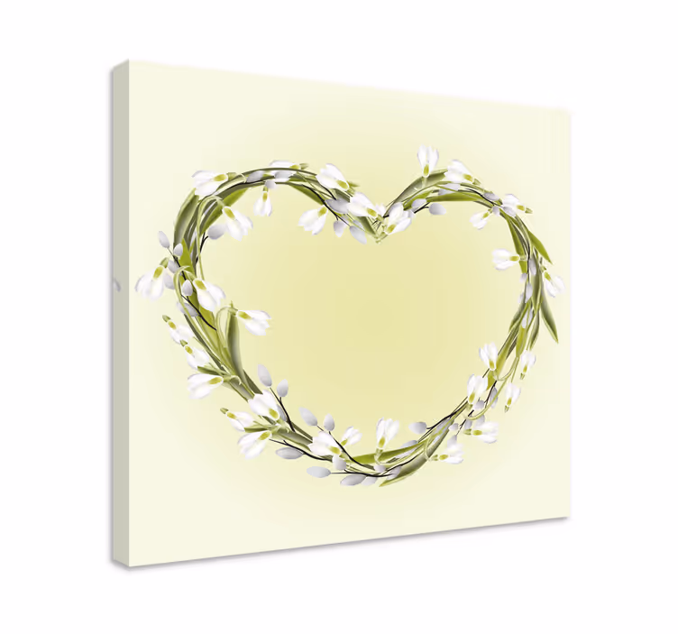 Quadro de flores coração de flores - TenStickers