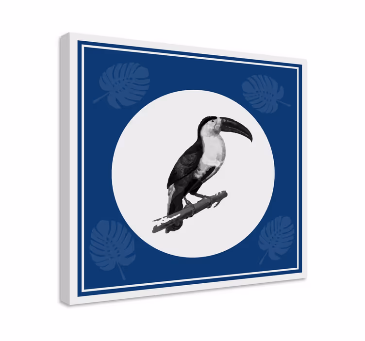 Quadro de pássaros tucano no galho - TenStickers