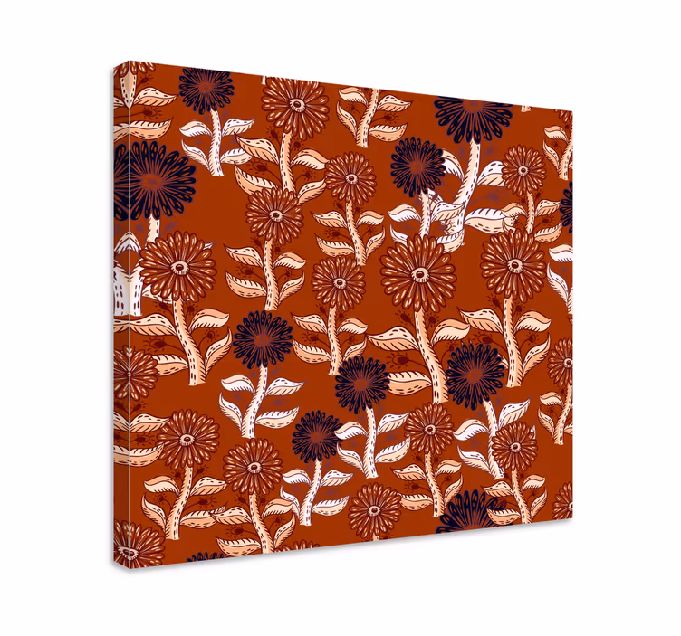 Quadro de flores design de padrão floral - TenStickers