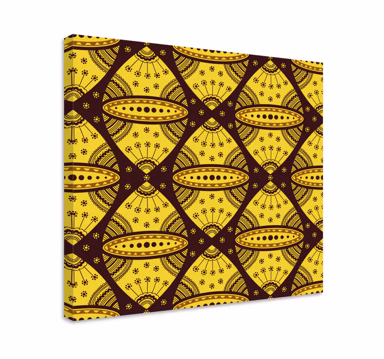 Quadro decorativo abstrato arranjo geométrico - TenStickers