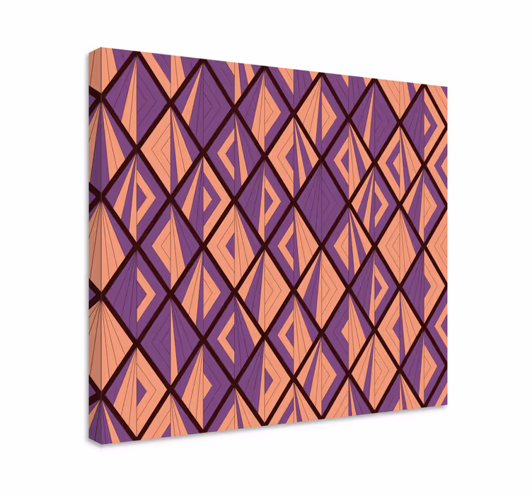 Quadro de figuras geométricas com motivo de diamante - TenStickers
