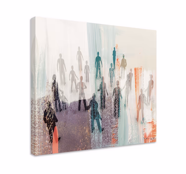 Quadros decorativos personagens silhuetas humanas abstratas - TenStickers