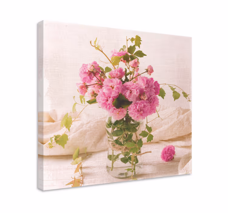 Quadro de flores composição botânica blush - TenStickers