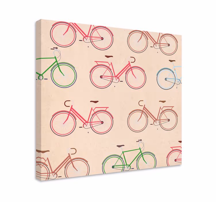 Quadros de desportos com padrões coloridos de bicicletas - TenStickers