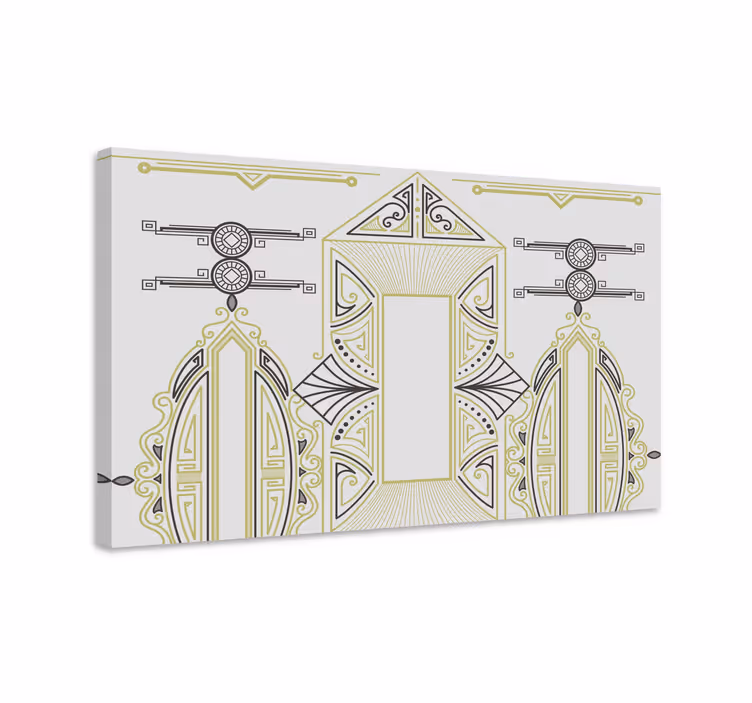 Quadro Decorativo moderno arranjo de formas geométricas - TenStickers