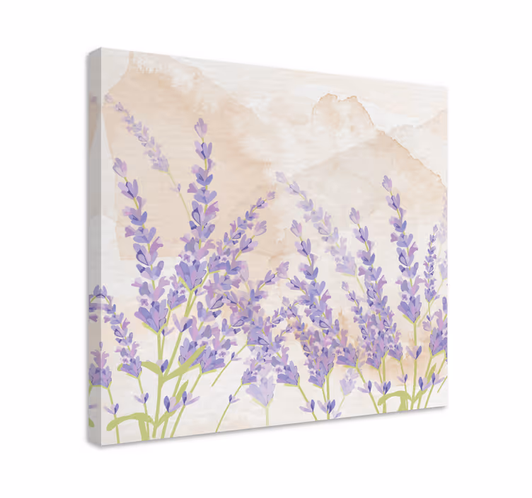 Quadro de flores Pintura provençal aquarela lavanda - TenStickers