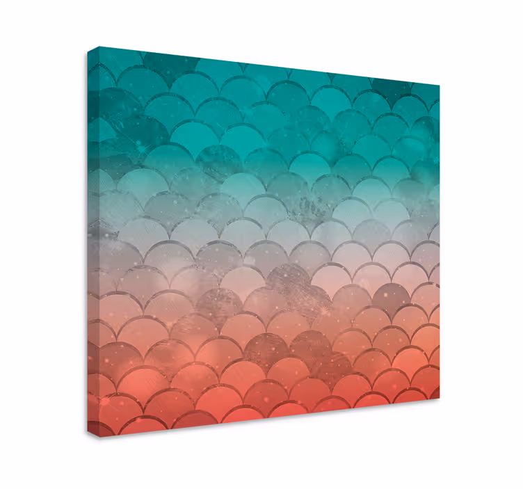 Quadro de figuras geométricas ondas em padrão curvo - TenStickers