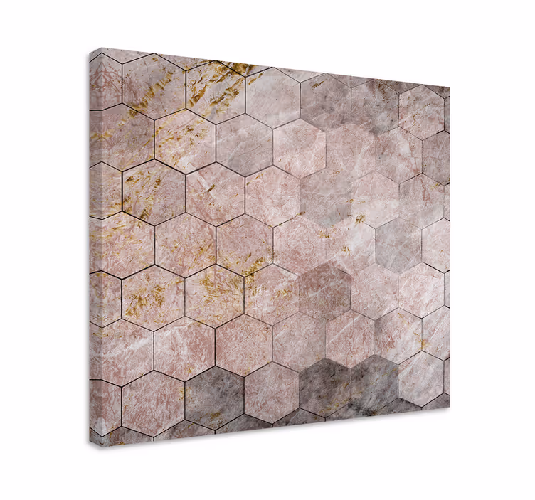 Quadro de arte Padrão hexagonal com efeito ombre - TenStickers