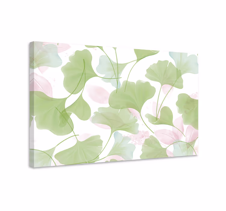 Quadro de flores com motivo de folha de ginkgo - TenStickers