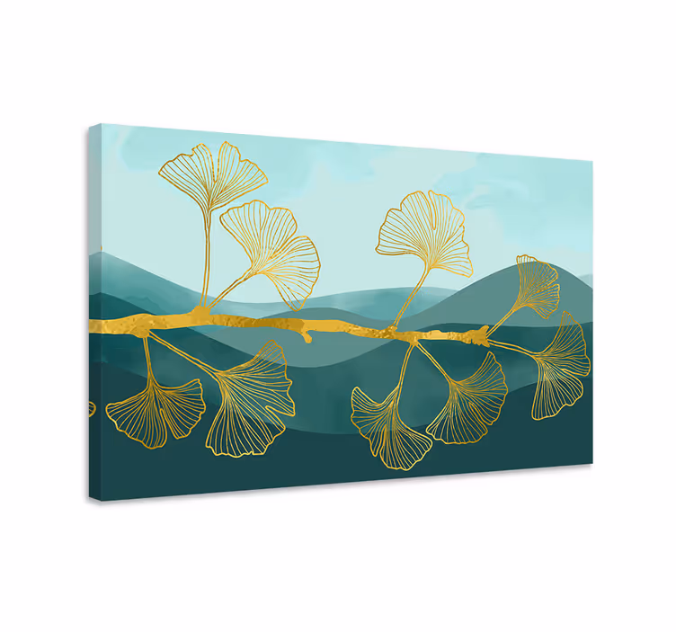 Quadro de árvores árvore ginko "estilo glamour" - TenStickers