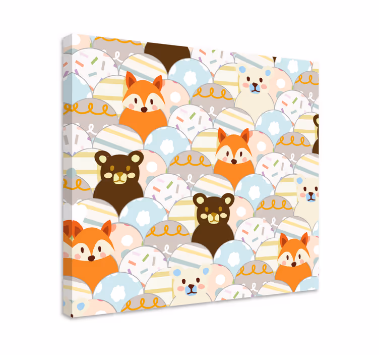 Quadro de personagens rostos de animais adoráveis - TenStickers