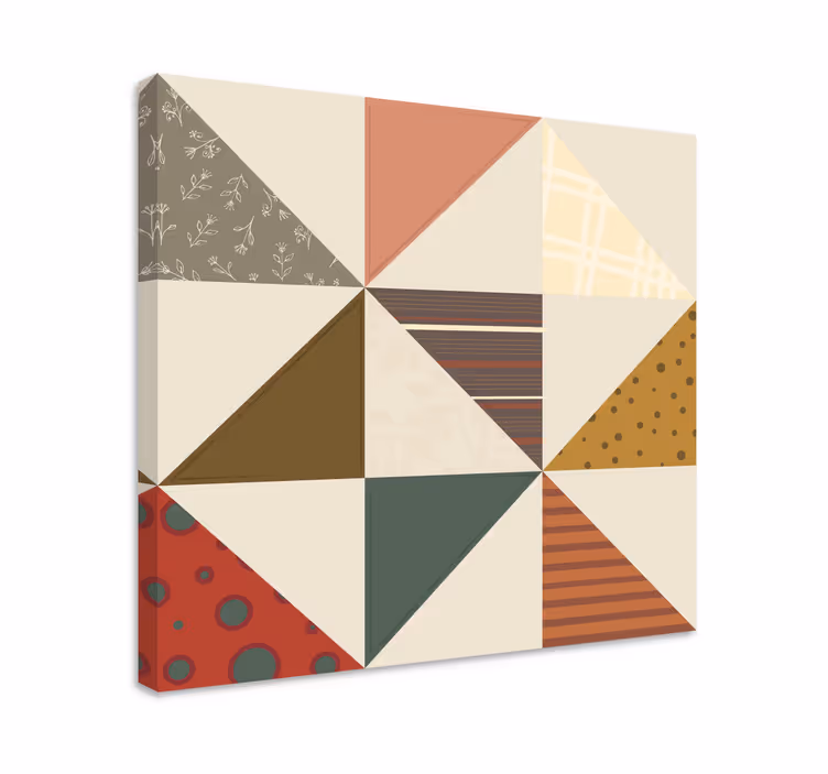 Quadro buda mosaico com padrão geométrico - TenStickers