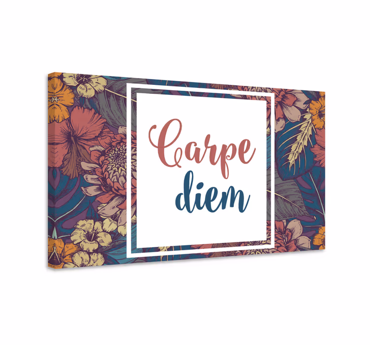 Quadro com letras tema aproveite o dia - TenStickers
