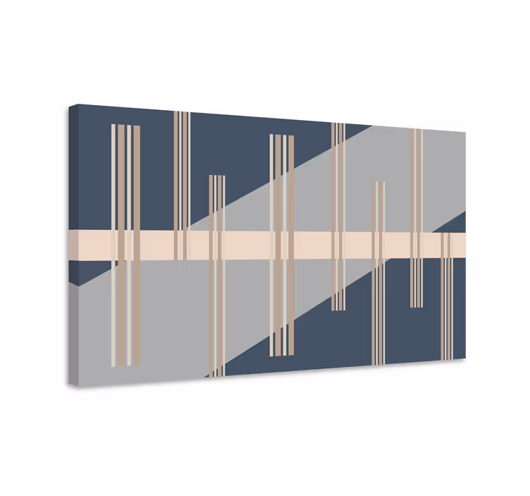 Quadro decorativo moderno estrutura de linhas geométricas - TenStickers